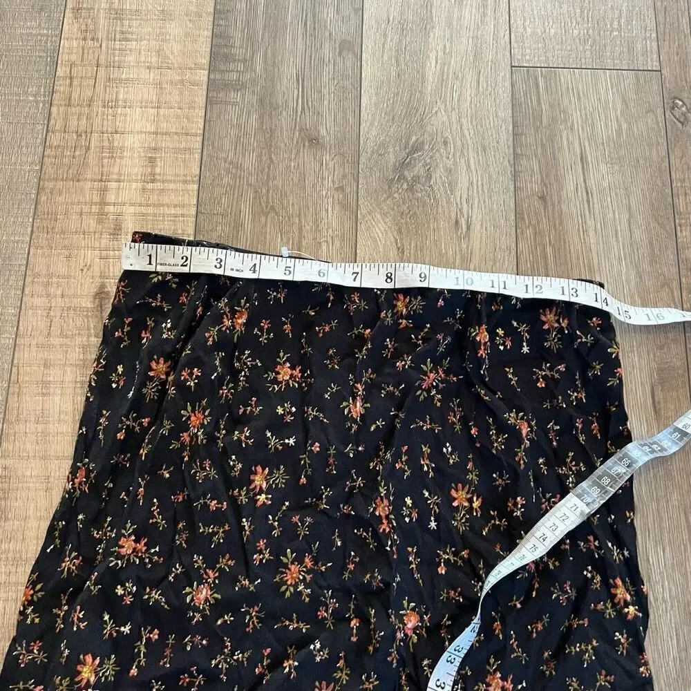 Madewell Flounce-Hem Mini Slip Skirt in Fresh Sprigs Size 8
